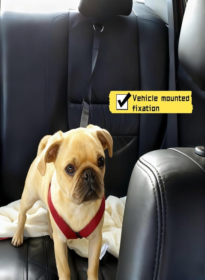 RyanDesign 2-in-1 Car Seat Belt for Dogs, Headrest Dog Safety Harness & Leash - Adjustable Nylon Vehicle Pet Restraint, Tangle-Free Travel Solution for Small to Medium Dogs, 2-Pack - Image 4